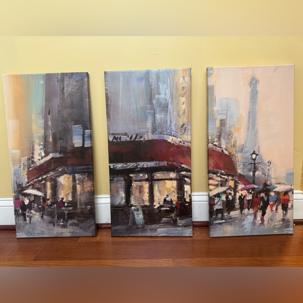 Art PARIS BOULEVARD Brent Heighton 3 stretched canvas print oil acrylic painting